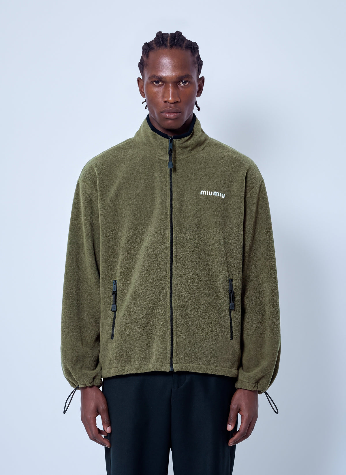 Miu Miu Men Fleece Zipper Jacket