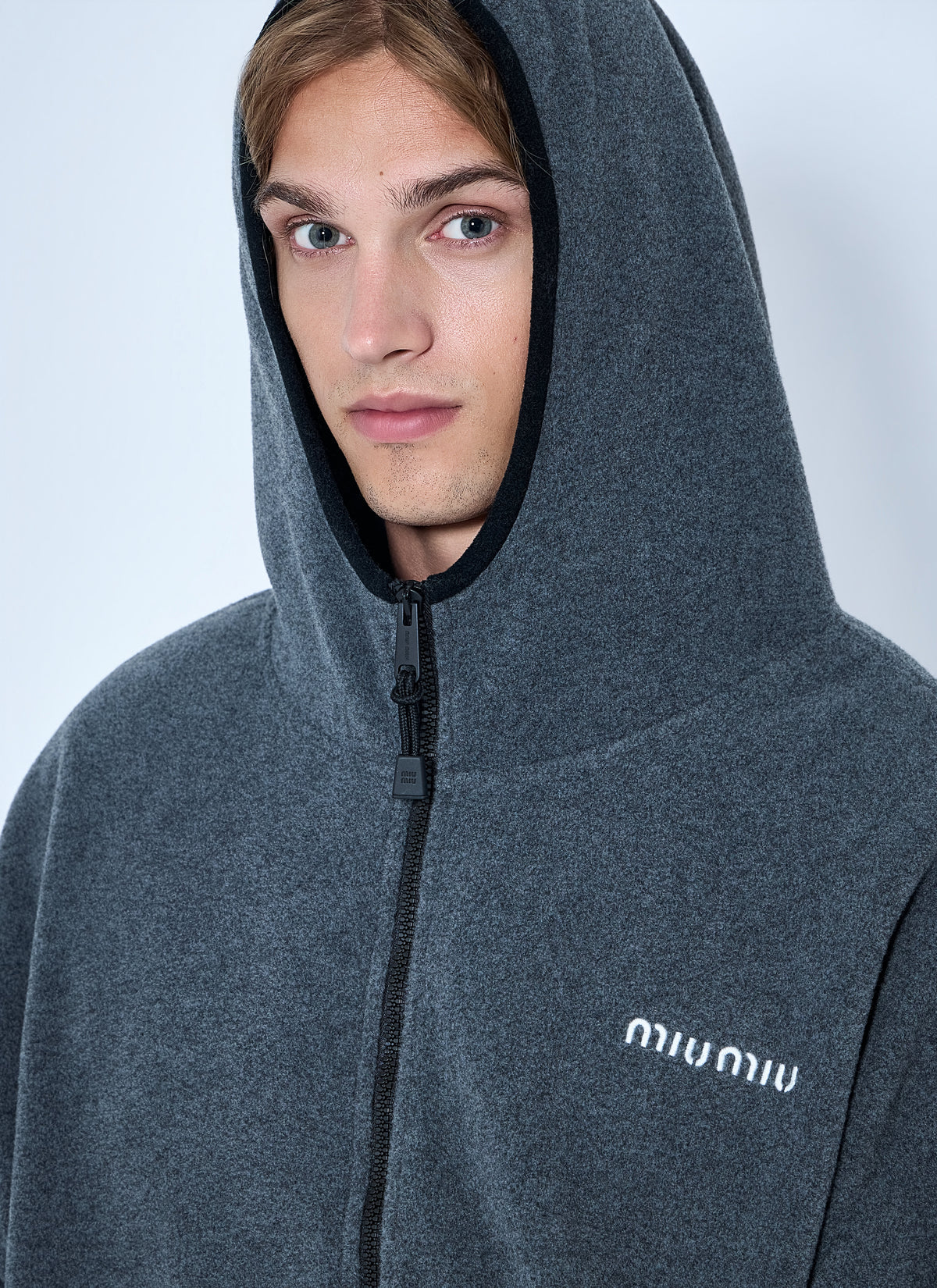Miu Miu Miu Miu Men Hooded Zip Sweatshirt