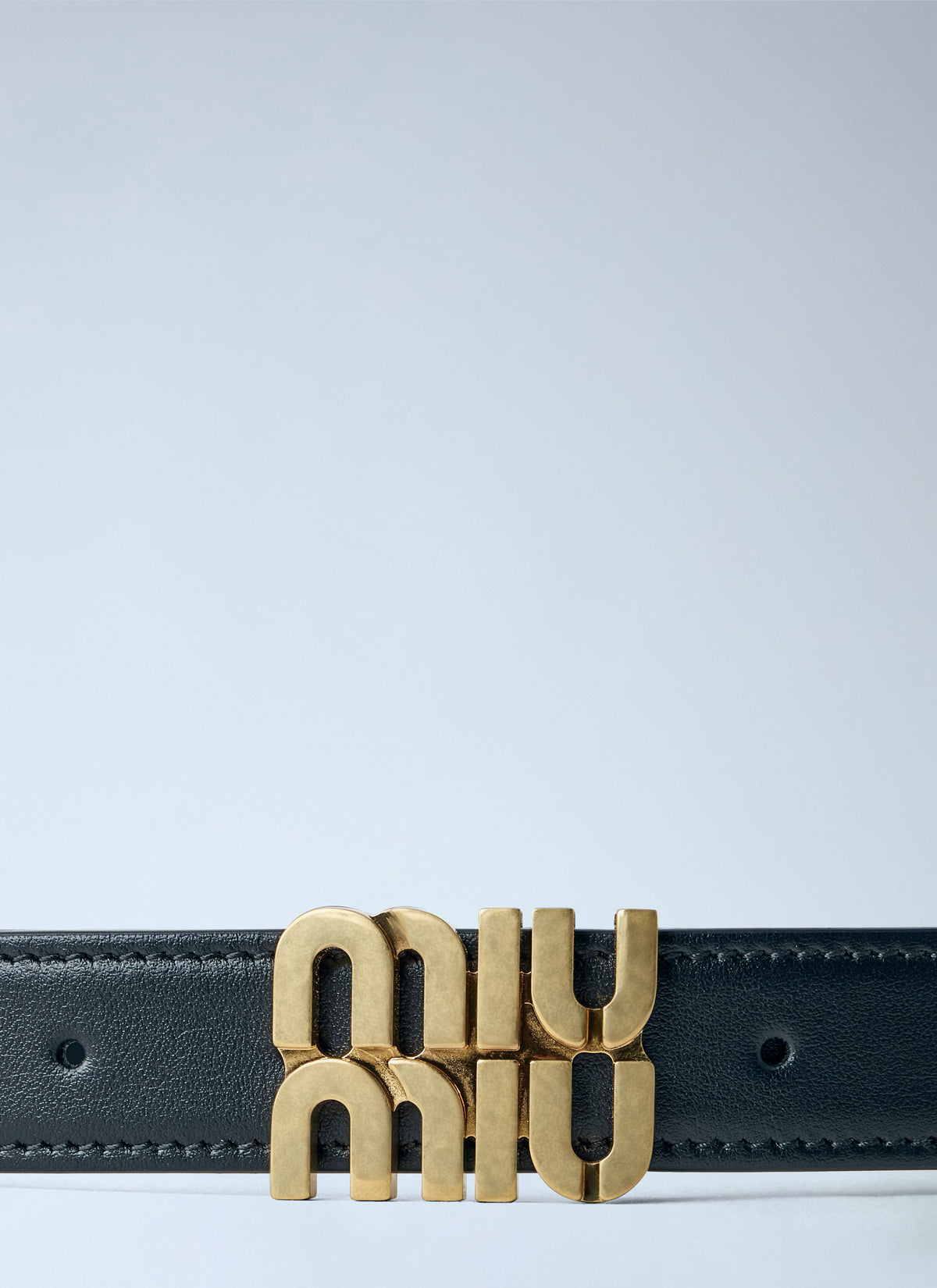 Miu Miu Women Logo Buckle Leather Belt