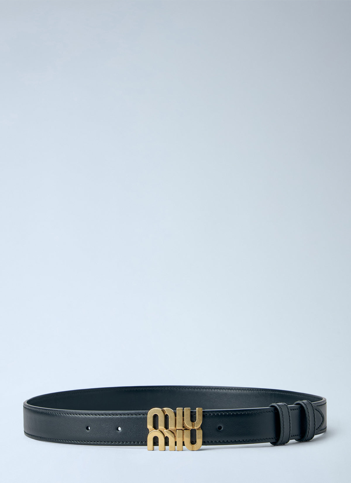 Miu Miu Women Logo Buckle Leather Belt