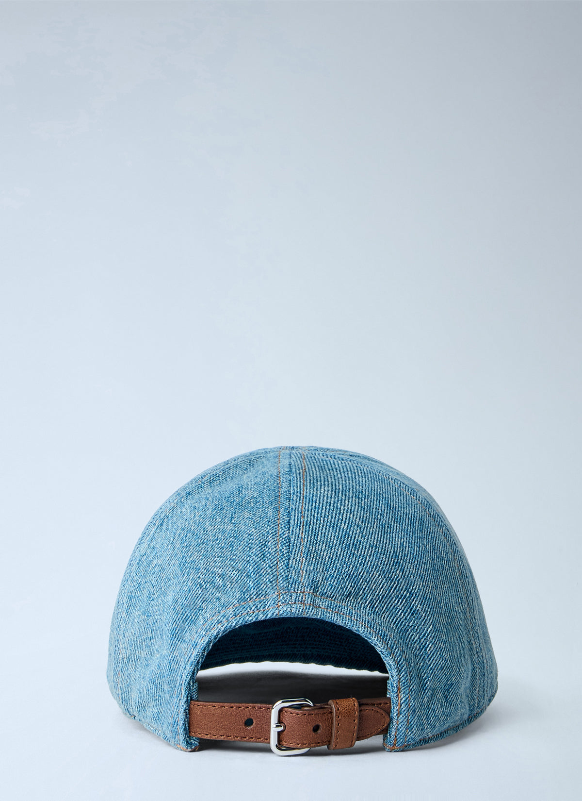 Miu Miu Women Denim Washed Baseball Cap