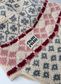 Miu Miu Men Wool And Cashmere Visor Hat
