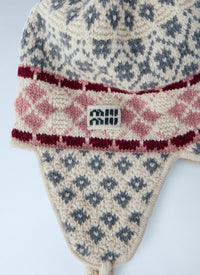 Miu Miu Men Wool And Cashmere Visor Hat