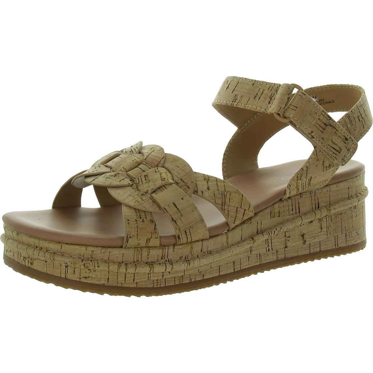 Lena Womens Adjusable Wedge Slingback Sandals