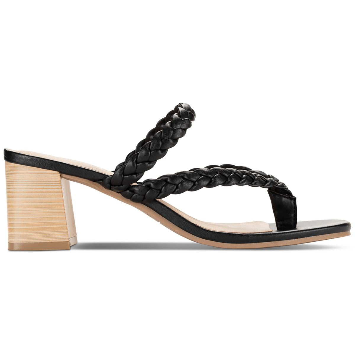 Winnie Womens Braided Slip On Slide Sandals