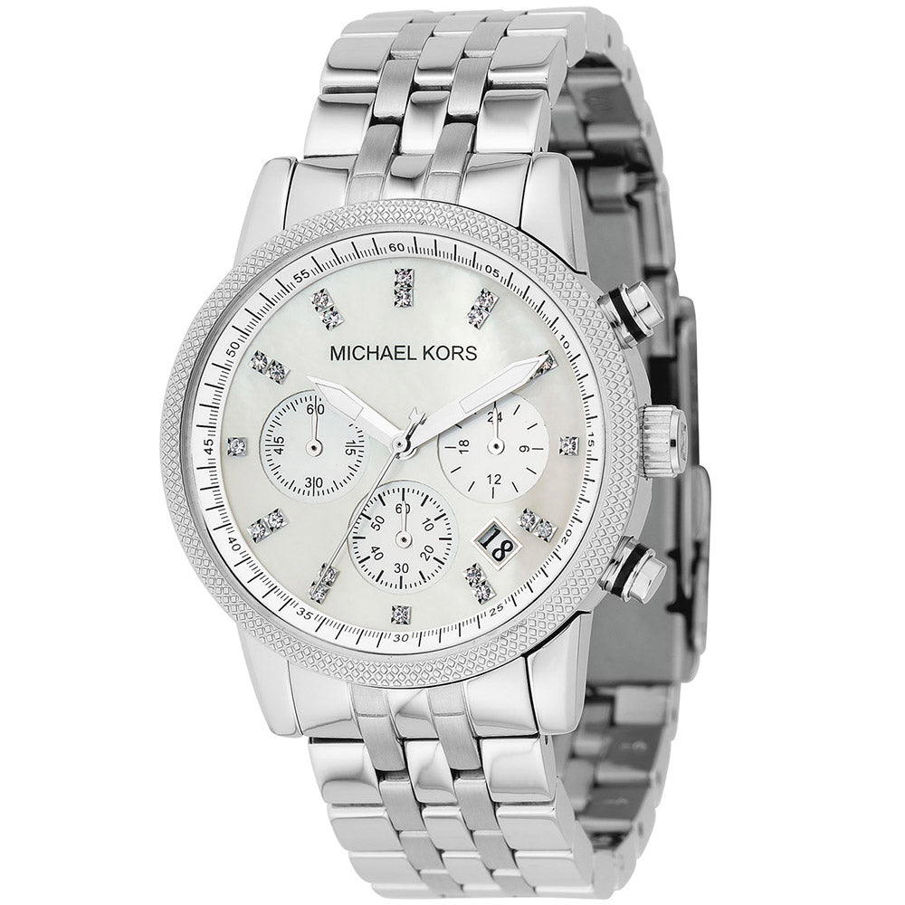 Michael Kors Women's Classic chronograph Mother of pearl Dial Watch - MK5020