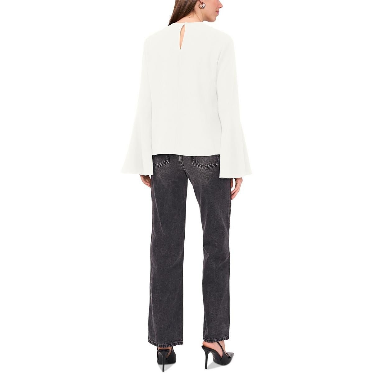 Womens Solid Polyester Blouse