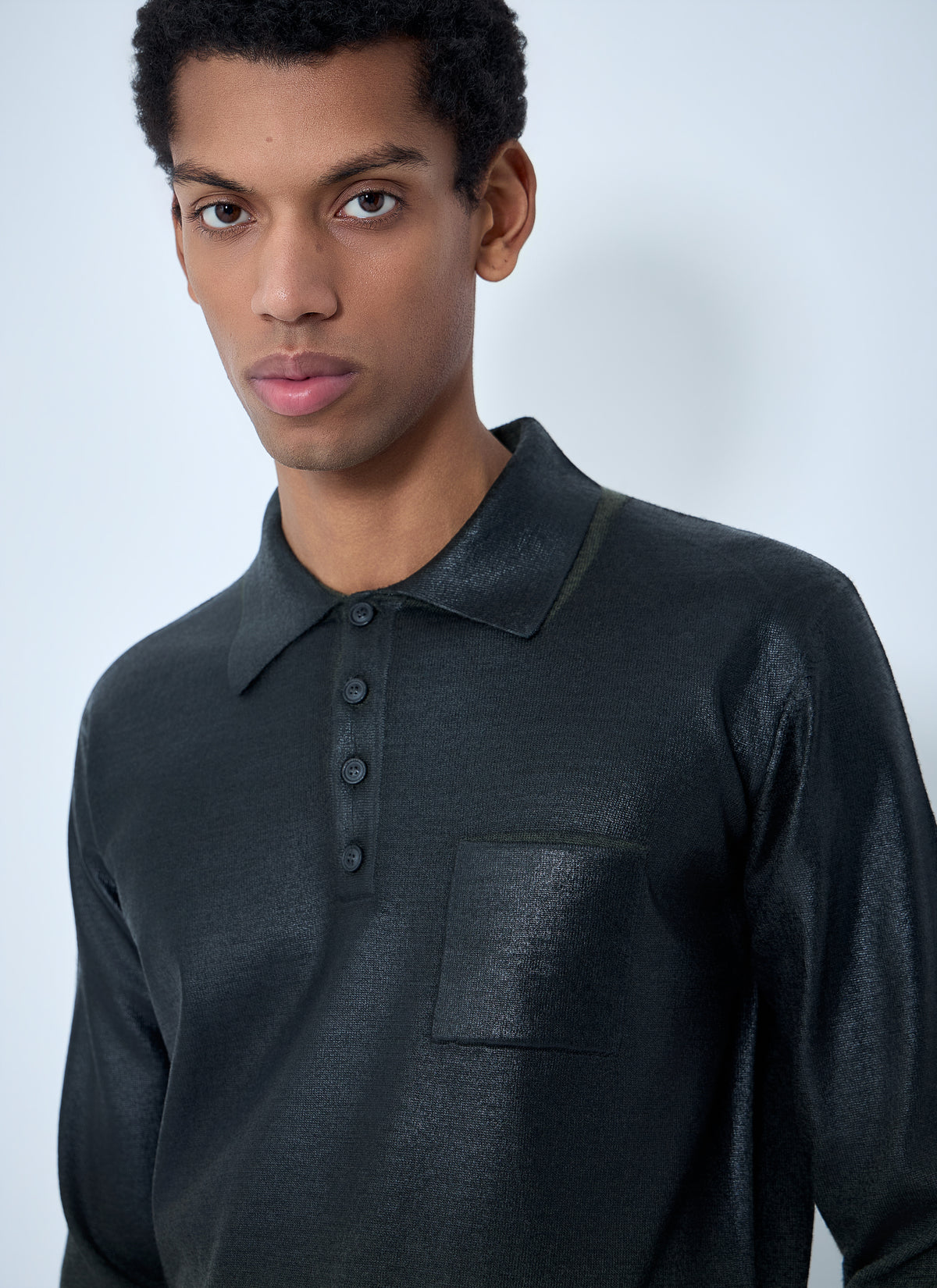 Maison Margiela Men Long Sleeve Polo Shirt
