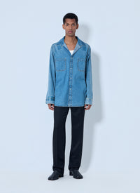 Maison Margiela Men Denim Button-Down Shirt