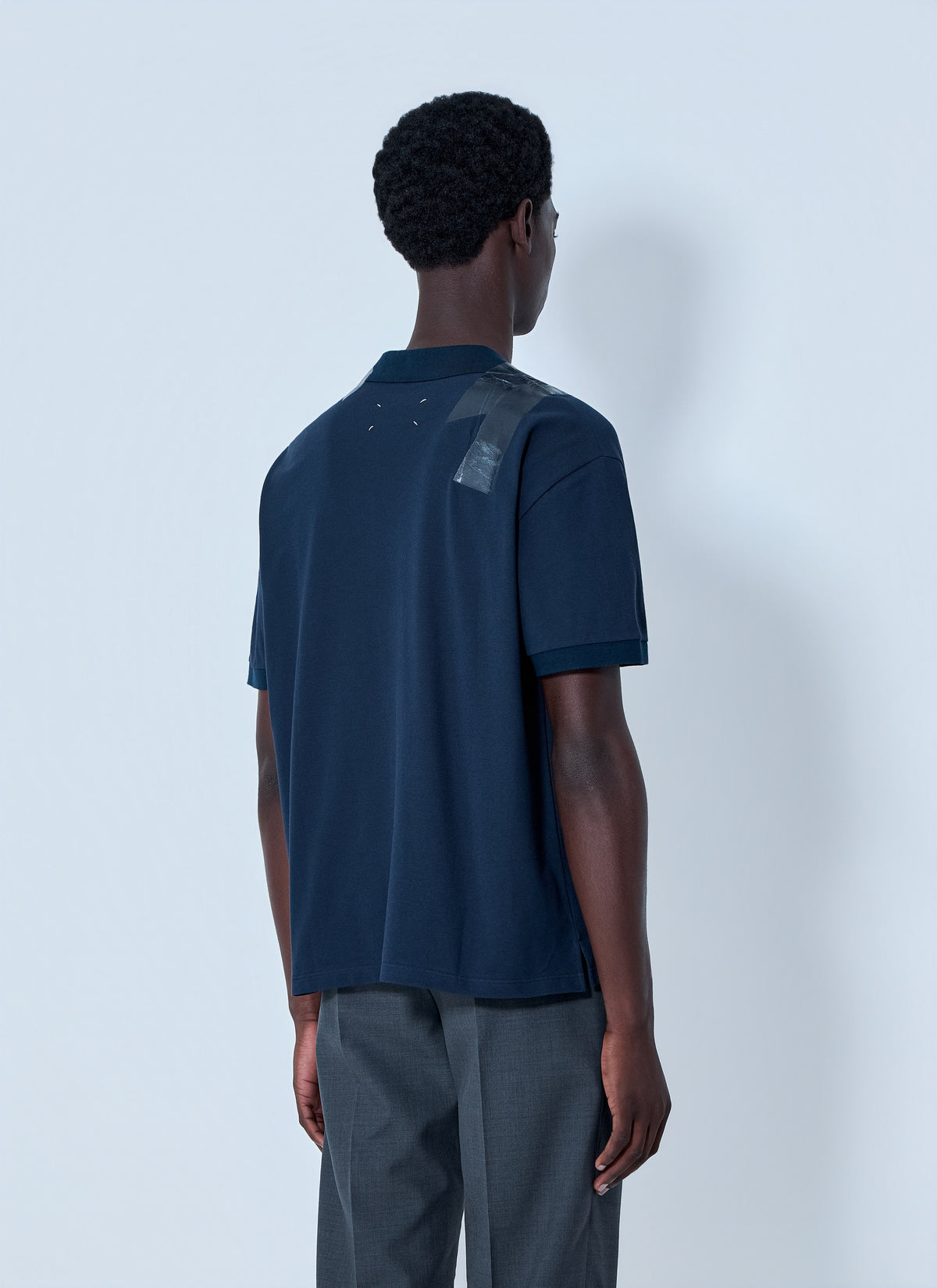 Maison Margiela Men V-Neck Panel T-Shirt