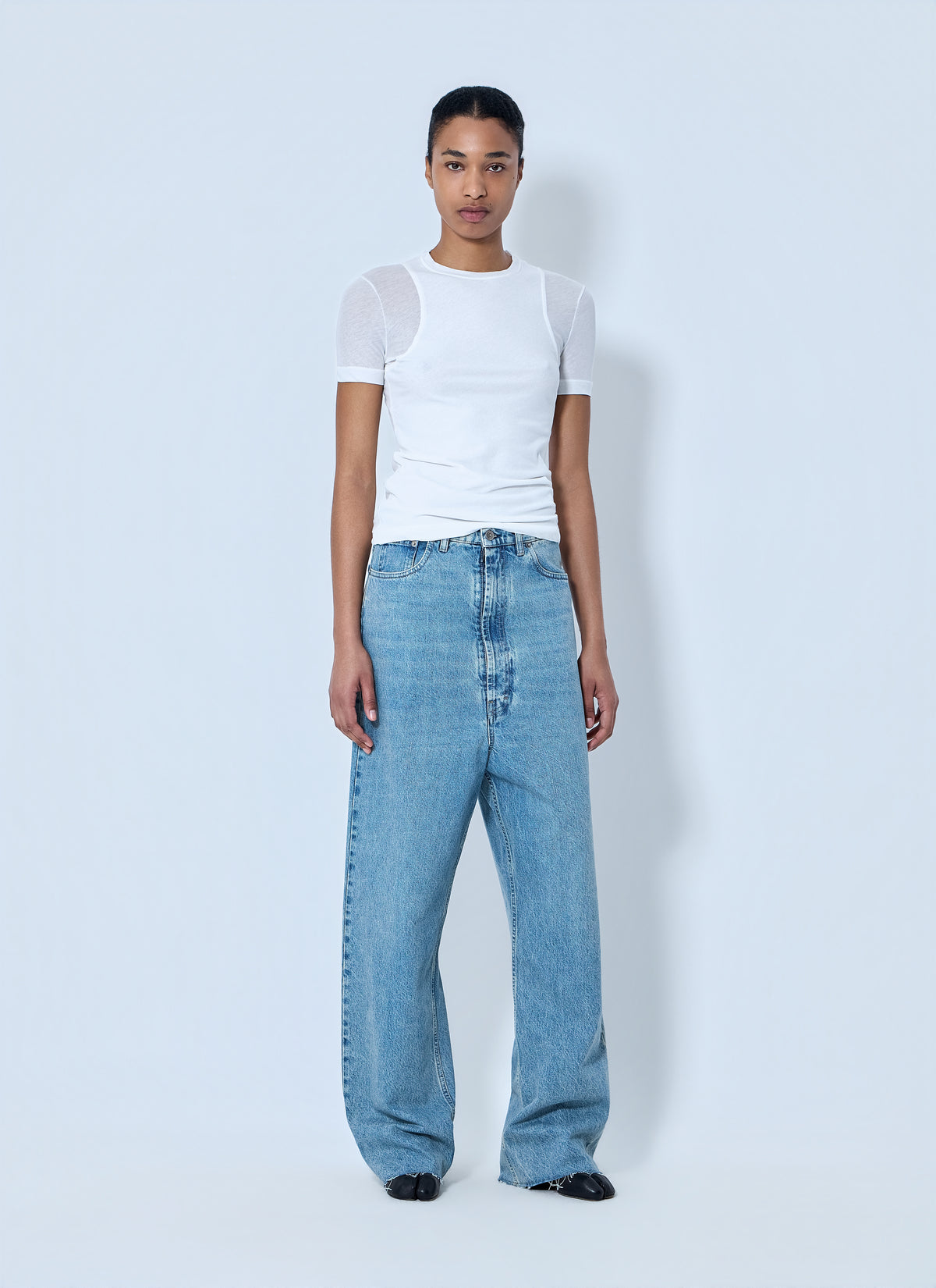 Maison Margiela Women Wide-Leg Denim Trousers
