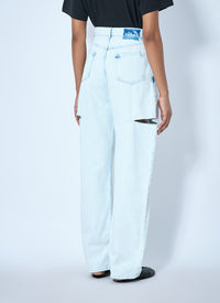 Maison Margiela Maison Margiela Women Cutout Denim Trousers