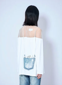 Mm6 Maison Margiela Women Denim Pocket Bag