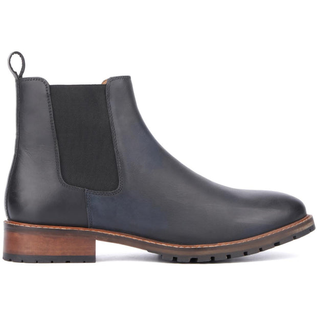 Theo Mens Leather Ankle Chelsea Boots