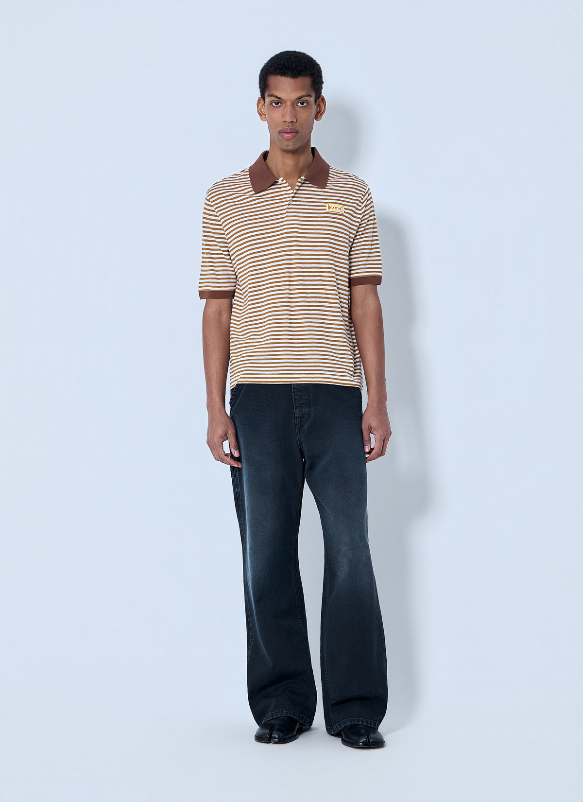 Marni Men Striped Polo Shirt