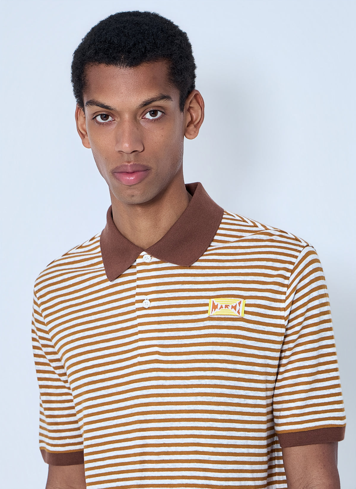 Marni Men Striped Polo Shirt