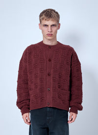 Marni Men Textured Knit Cardigan