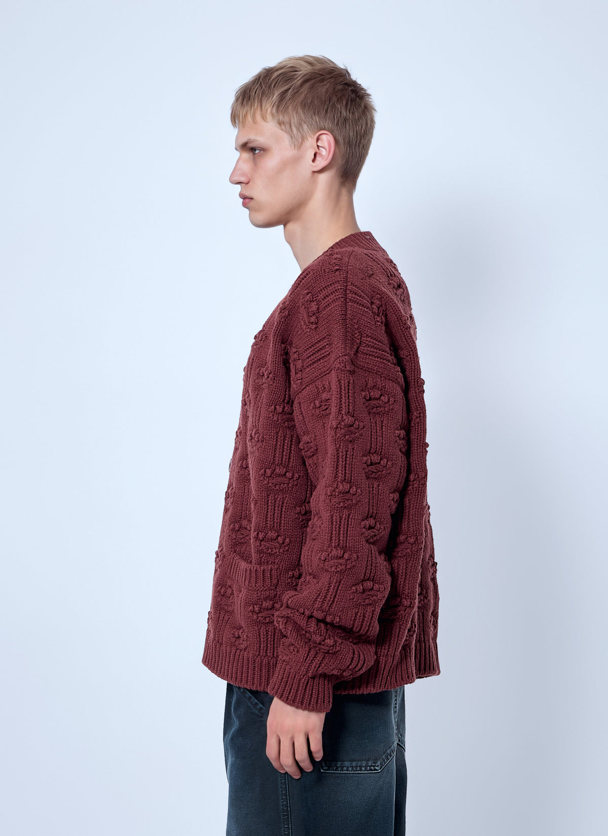 Marni Men Textured Knit Cardigan