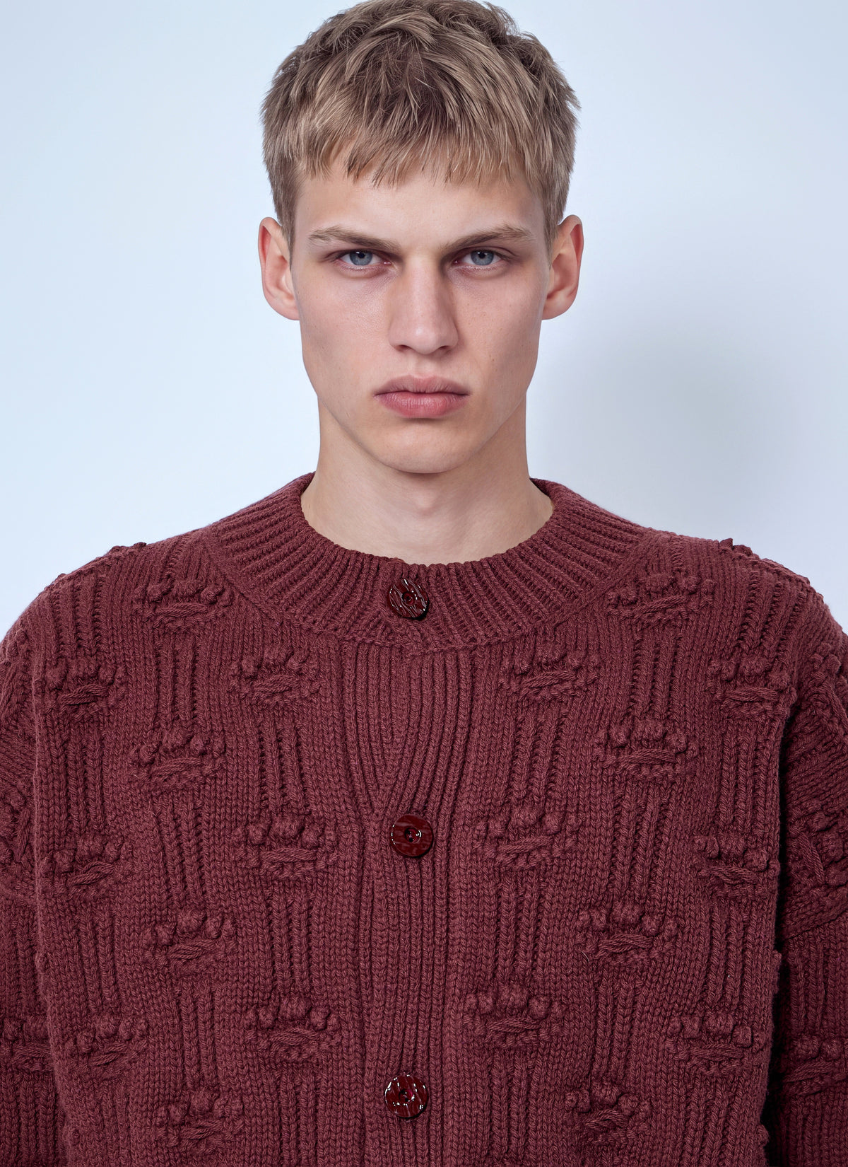 Marni Men Textured Knit Cardigan