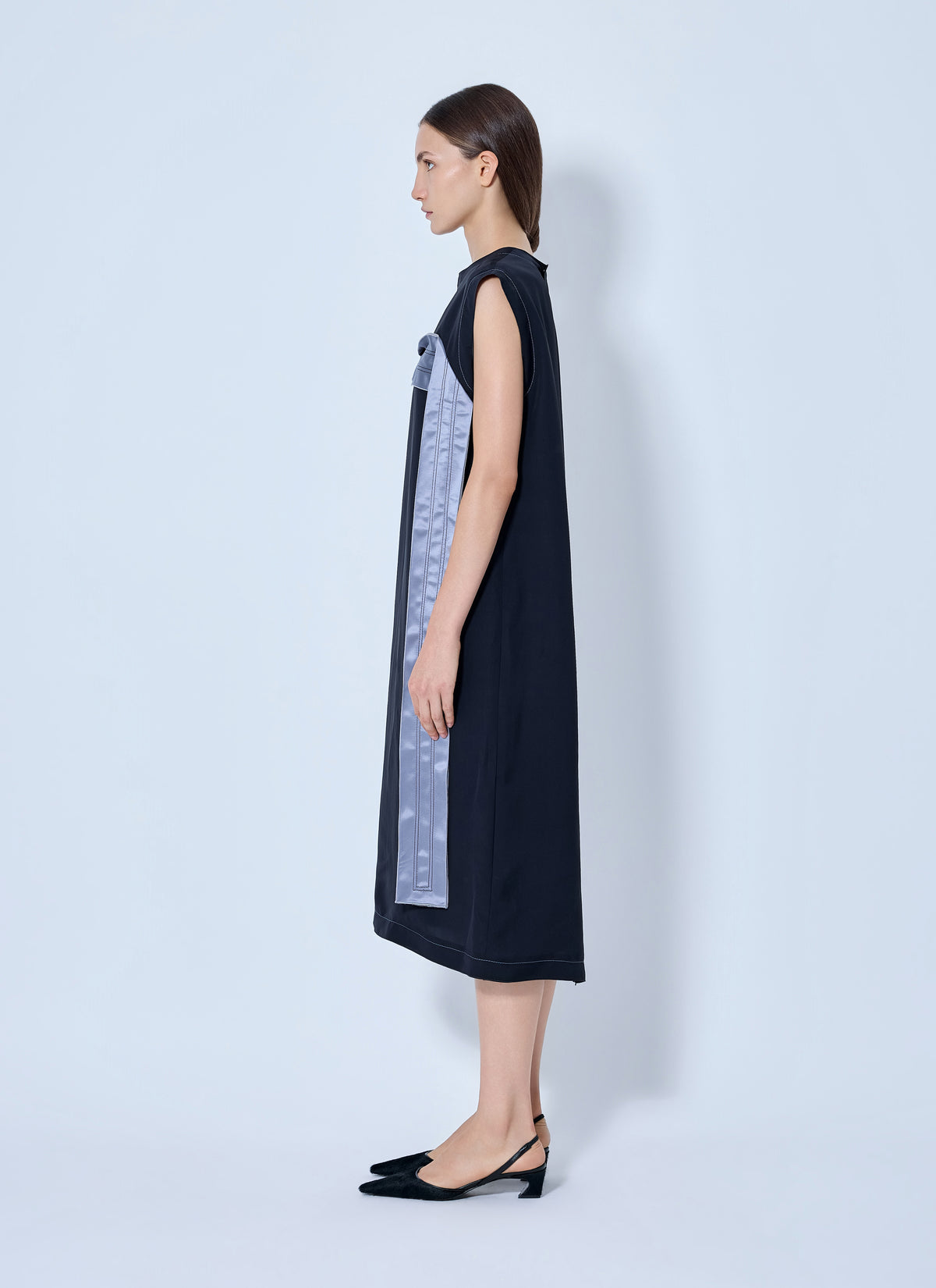 Marni Marni Women Sleeveless Midi Dress With Satin Detail