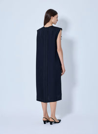 Marni Marni Women Sleeveless Midi Dress With Satin Detail