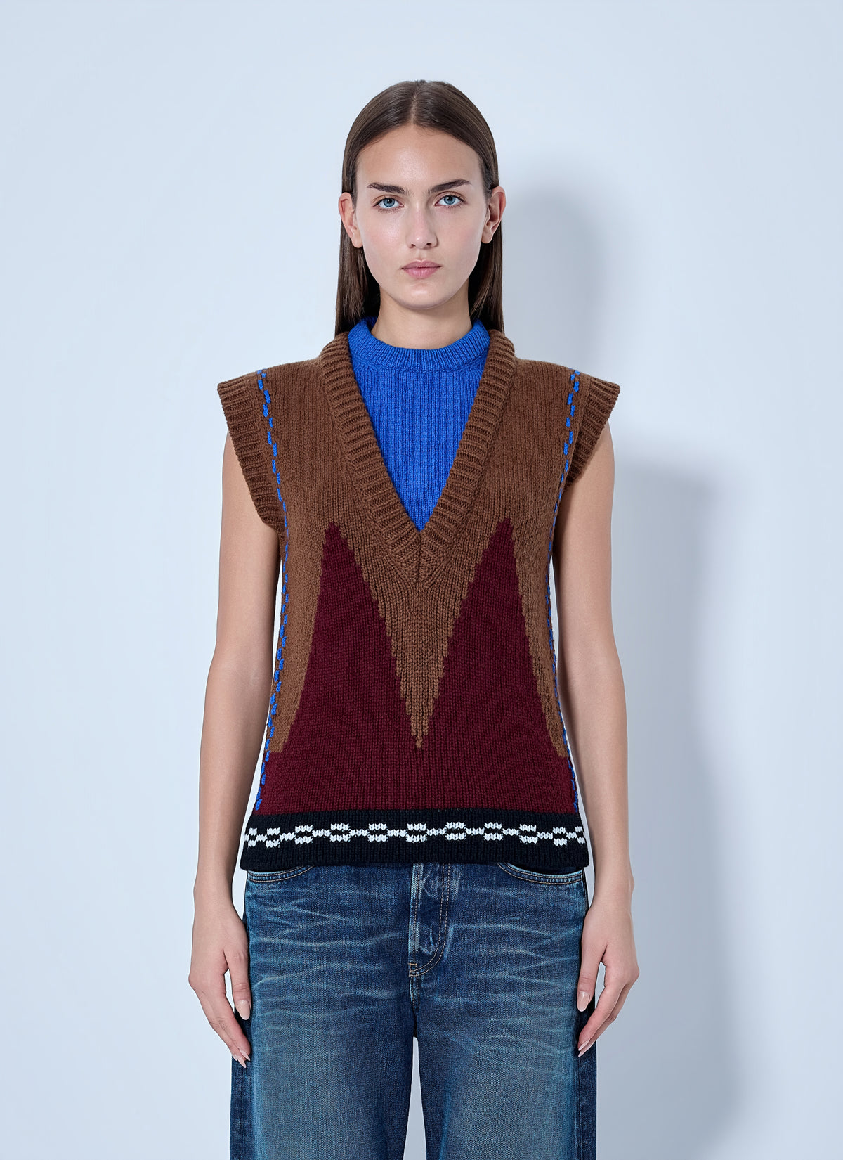 Marni Women Geometric Knit Sleeveless Vest