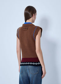 Marni Women Geometric Knit Sleeveless Vest