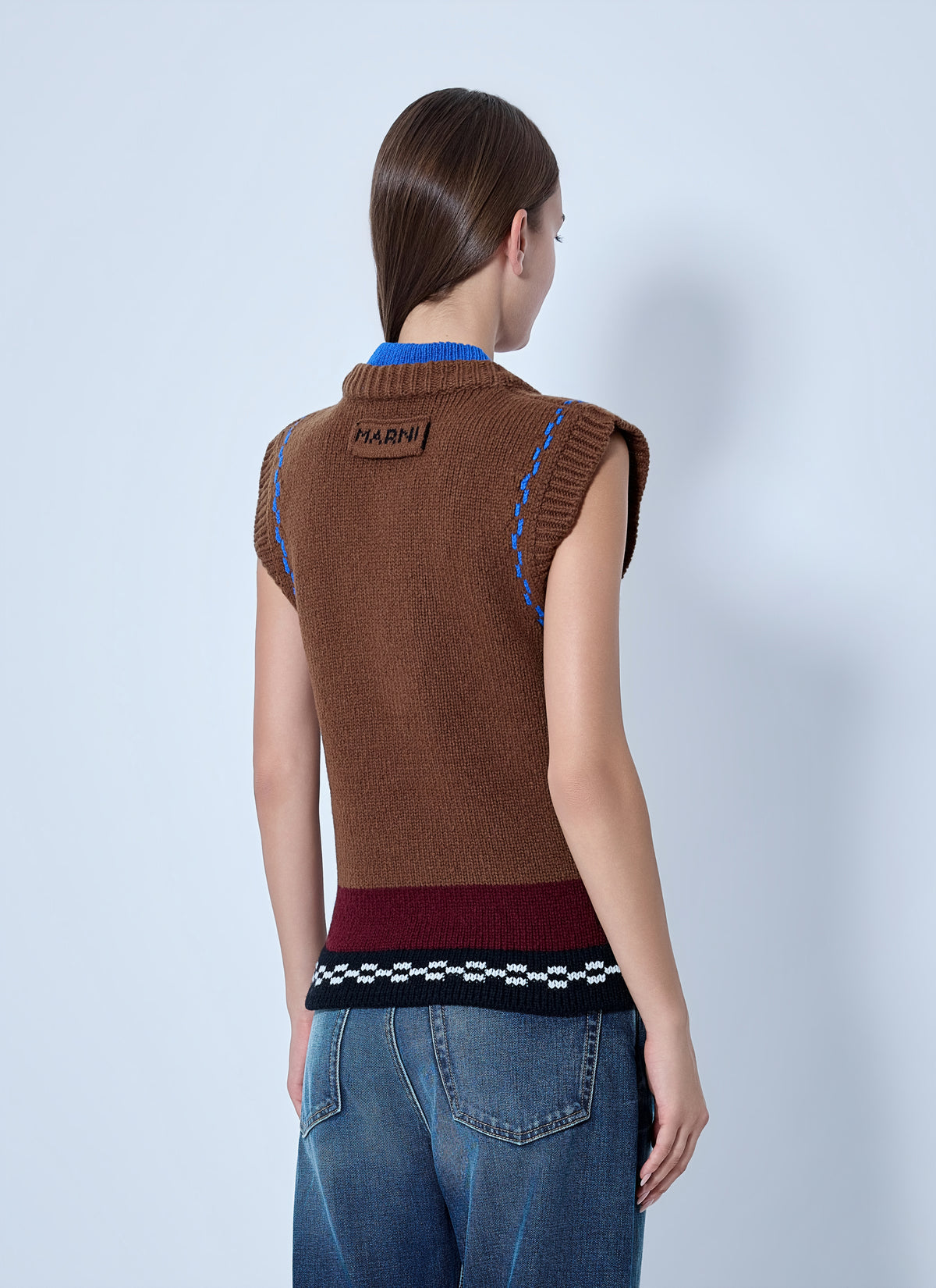 Marni Women Geometric Knit Sleeveless Vest