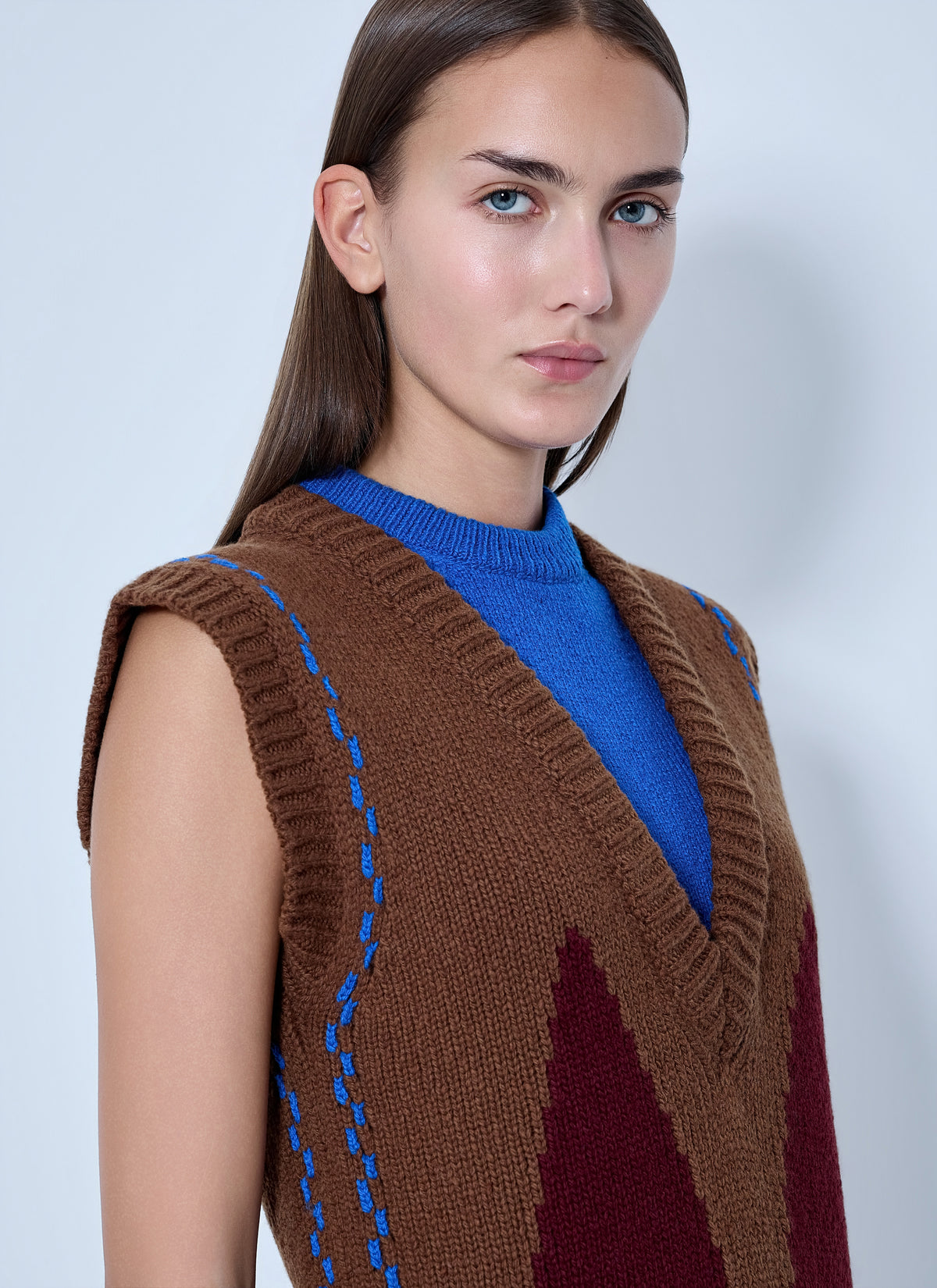 Marni Women Geometric Knit Sleeveless Vest