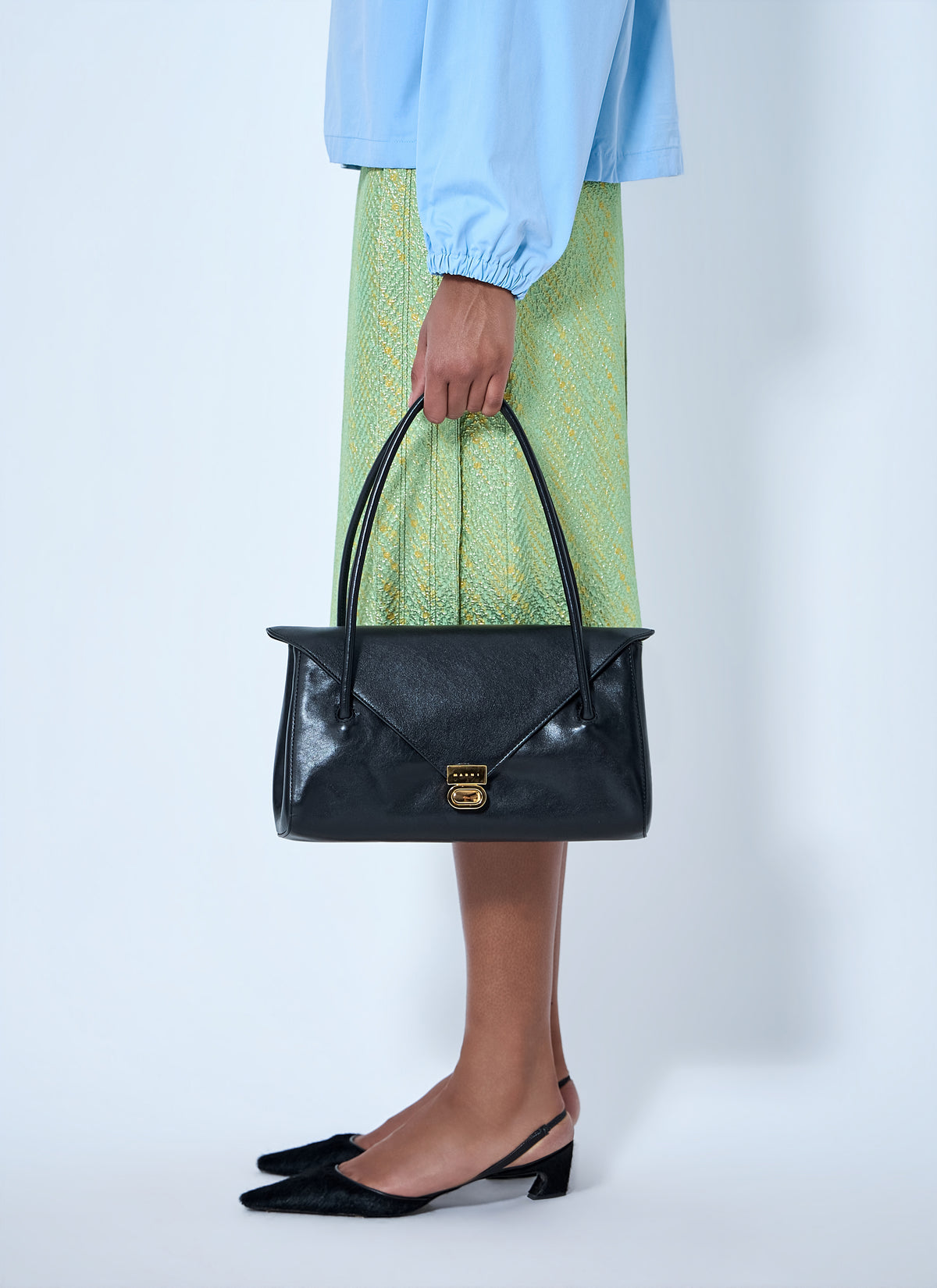 Marni Women East West Flap Closure Shoulder Bag