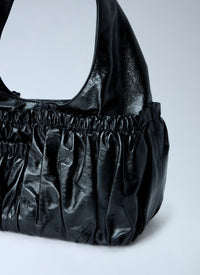 Marni Women Gathered Leather Shoulder Bag