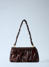 Marni Women Ruched Leather Shoulder Bag