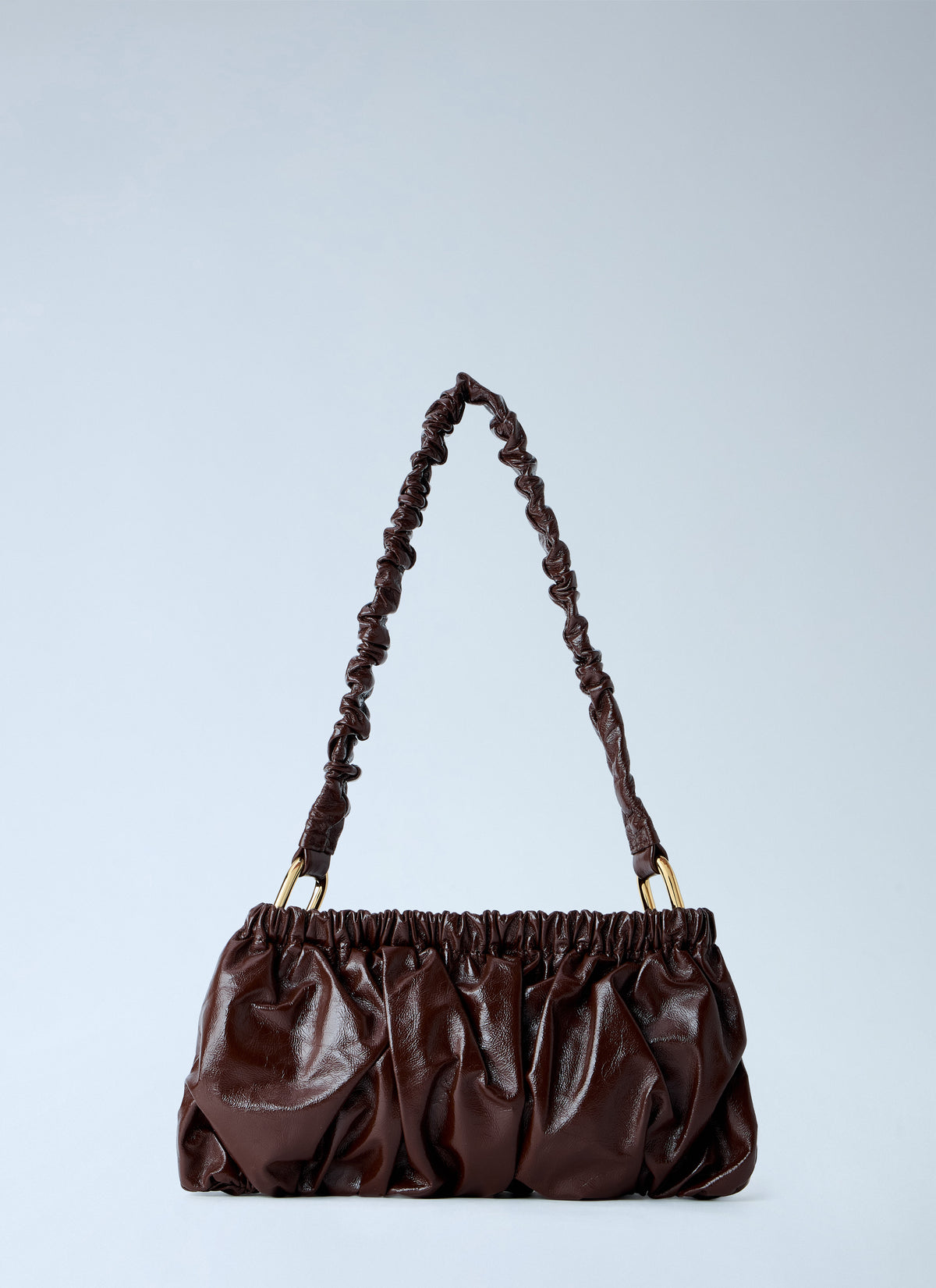 Marni Women Ruched Leather Shoulder Bag