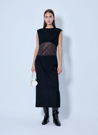 Marni Women Sleeveless Dress With Contrast Waist Panel