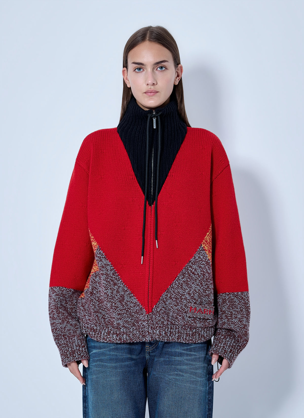 Marni Women Zippered Knit Sweater