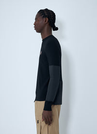 Moncler Grenoble Men Crewneck Sweater With Nylon Sleeve Patches