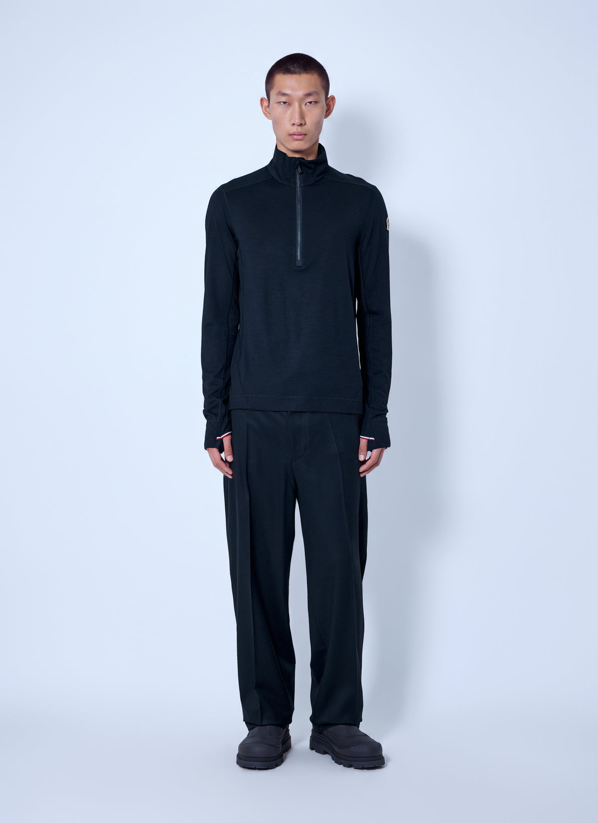 Moncler Grenoble Men Knit Half-Zip Polo Neck