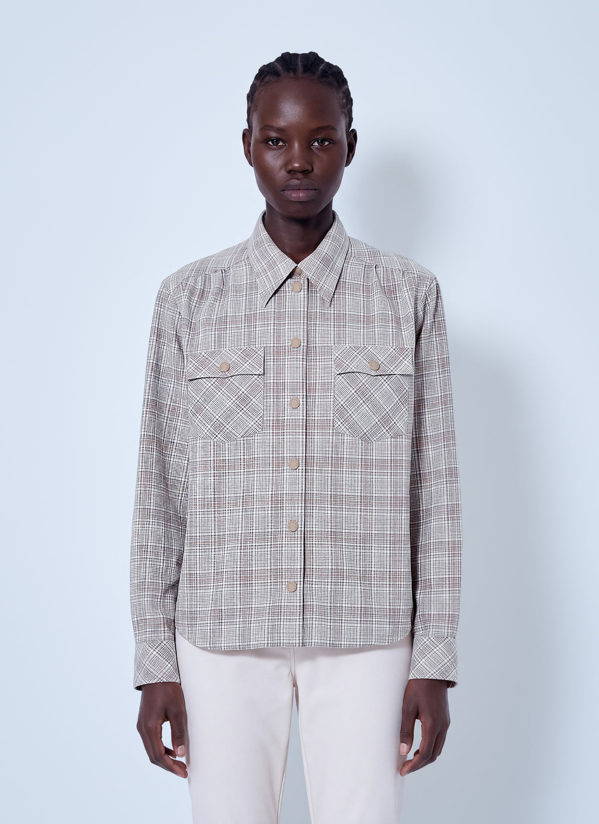 Moncler Grenoble Women Checked Button-Up Shirt