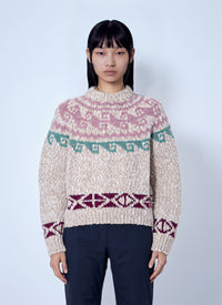 Moncler Grenoble Women Geometric Jacquard Wool Blend Jumper