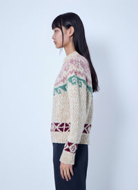 Moncler Grenoble Women Geometric Jacquard Wool Blend Jumper