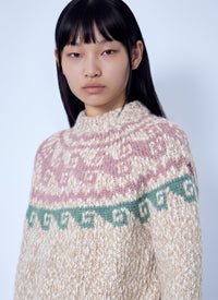 Moncler Grenoble Women Geometric Jacquard Wool Blend Jumper