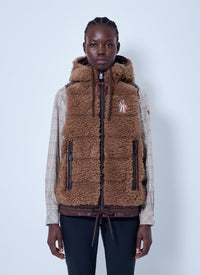 Moncler Grenoble Moncler Grenoble Women Shearling Hooded Gilet