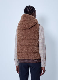 Moncler Grenoble Moncler Grenoble Women Shearling Hooded Gilet