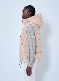 Moncler Grenoble Women Teddy Hooded Insulated Gilet