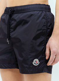 Moncler Moncler Men Logo Patch Swim Shorts