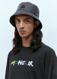 Moncler Moncler Men Logo Patch Bucket Hat