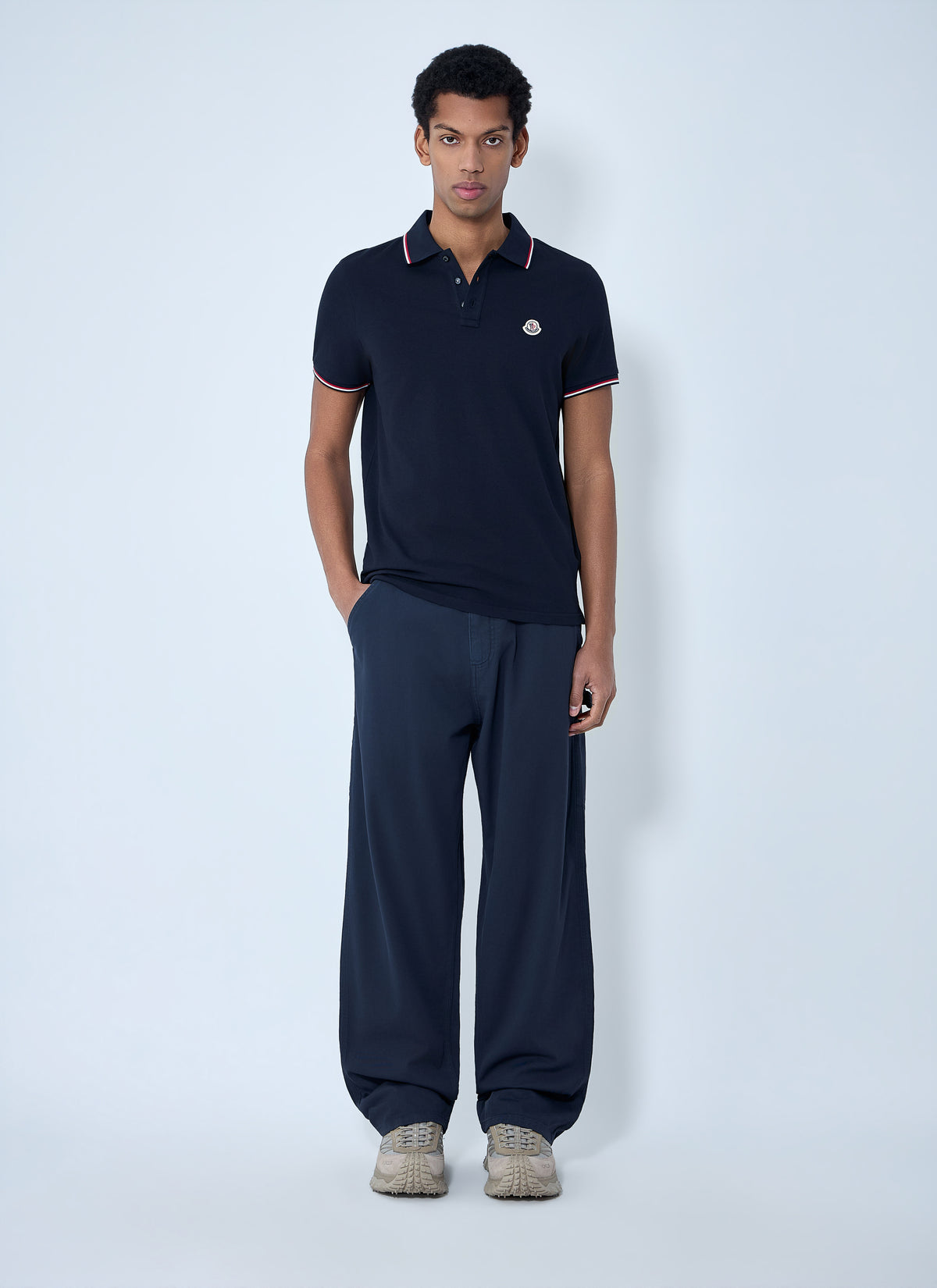 Moncler Moncler Men Logo Patch Polo Shirt