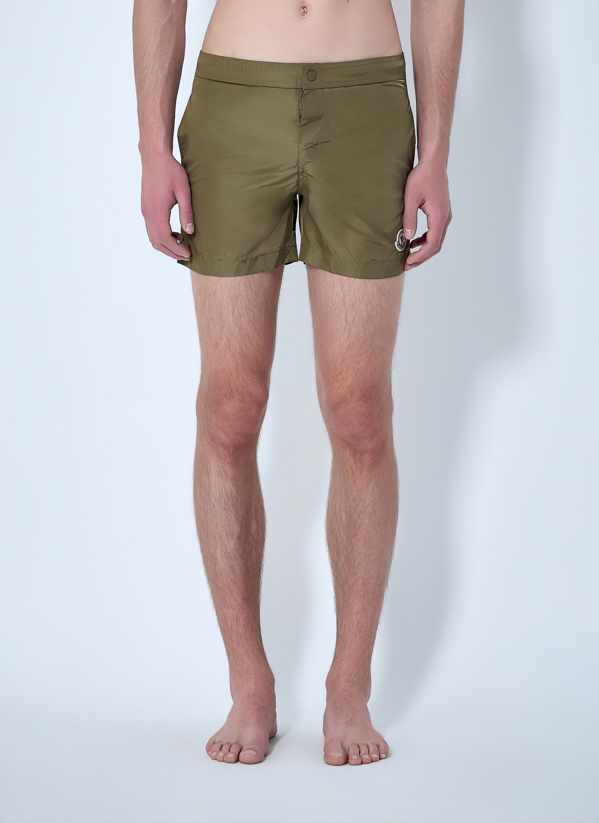 Moncler Men Elastic Waist Swim Shorts