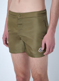 Moncler Men Elastic Waist Swim Shorts
