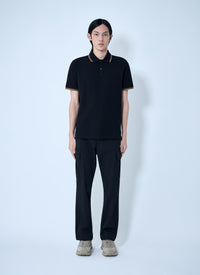 Moncler Men Polo Shirt With Ribbed Trims